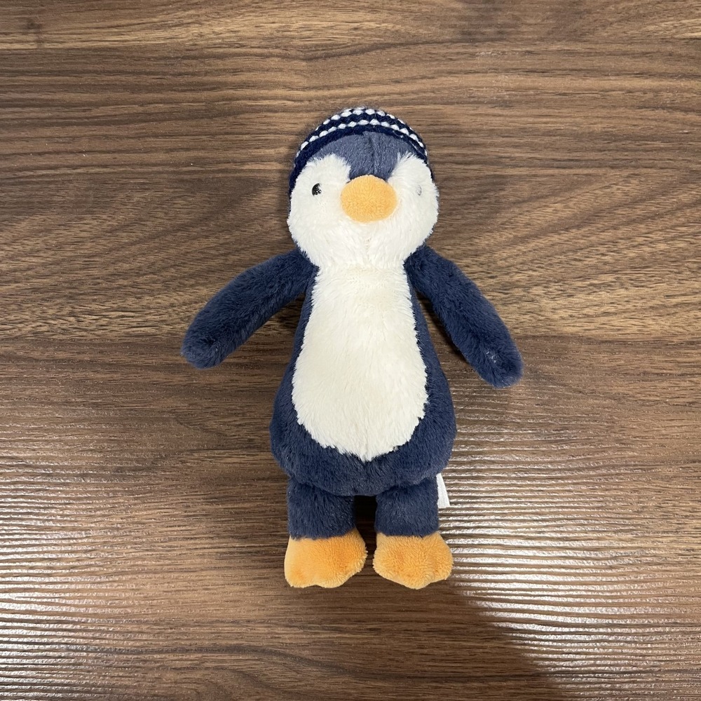 Jellycat Small Bashful Navy Bobble Hat Penguin Plush Stuffed Animal - Picture 2 of 6